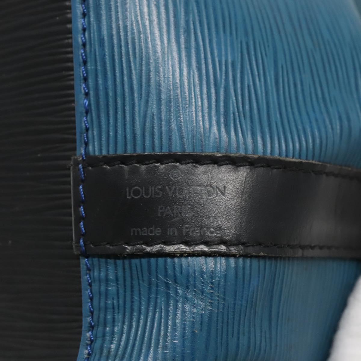 LOUIS VUITTON Epi Petit Noe Shoulder Bag Bicolor Black Blue M44152 Auth EC728