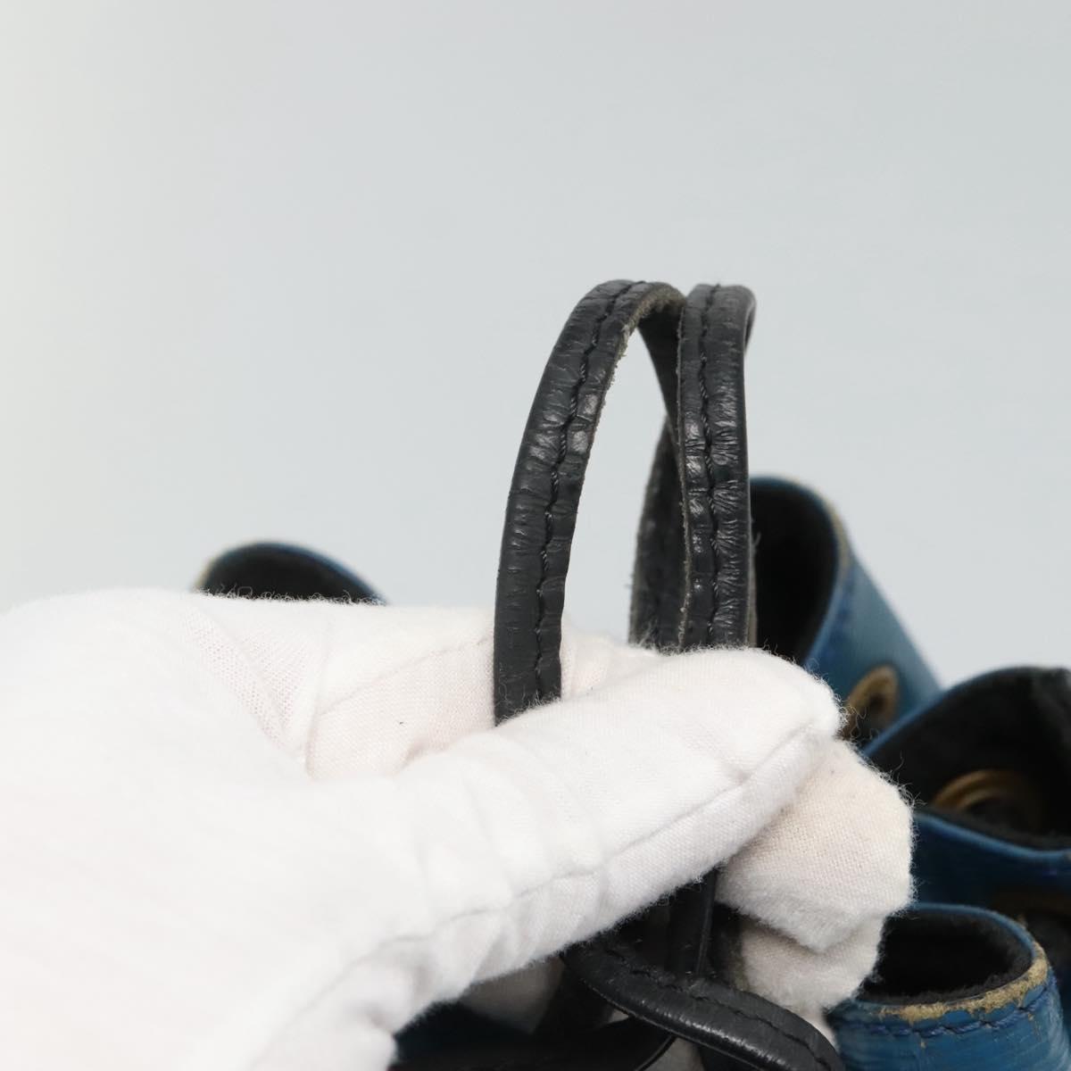 LOUIS VUITTON Epi Petit Noe Shoulder Bag Bicolor Black Blue M44152 Auth EC728