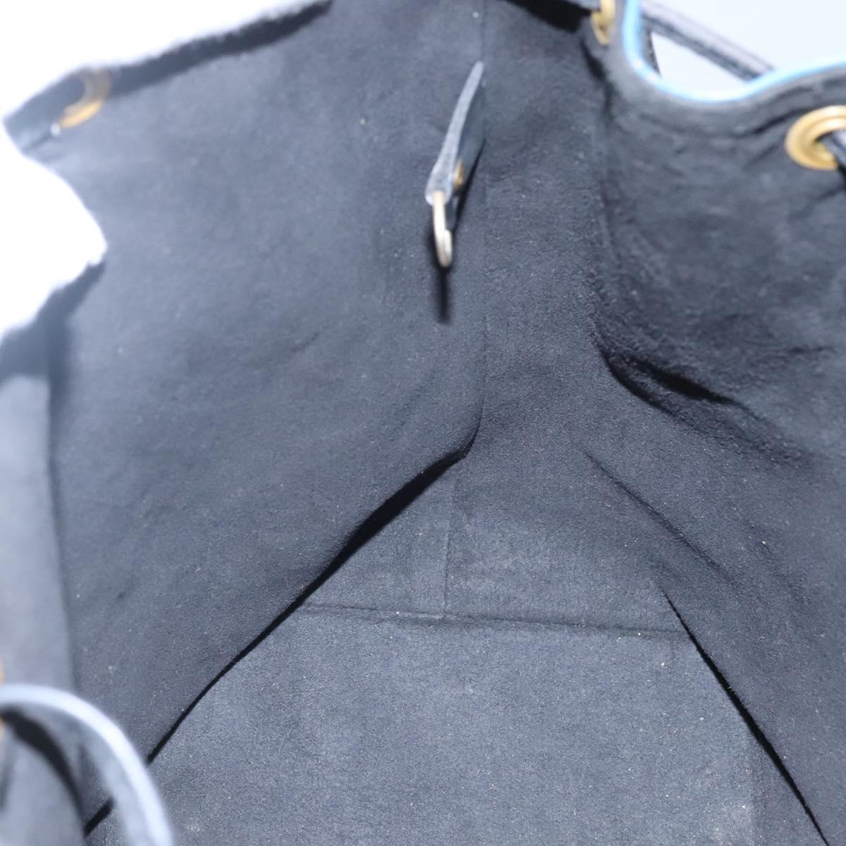 LOUIS VUITTON Epi Petit Noe Shoulder Bag Bicolor Black Blue M44152 Auth EC728