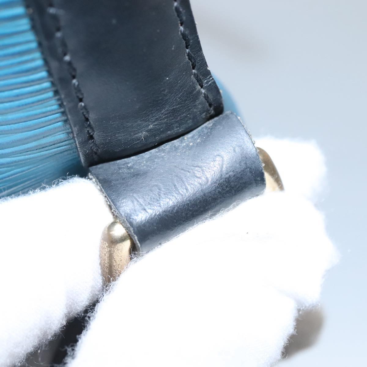 LOUIS VUITTON Epi Petit Noe Shoulder Bag Bicolor Black Blue M44152 Auth EC728