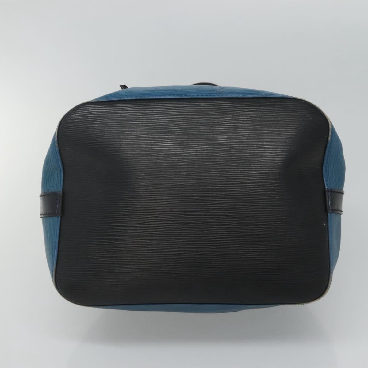 LOUIS VUITTON Epi Petit Noe Shoulder Bag Bicolor Black Blue M44152 Auth EC728