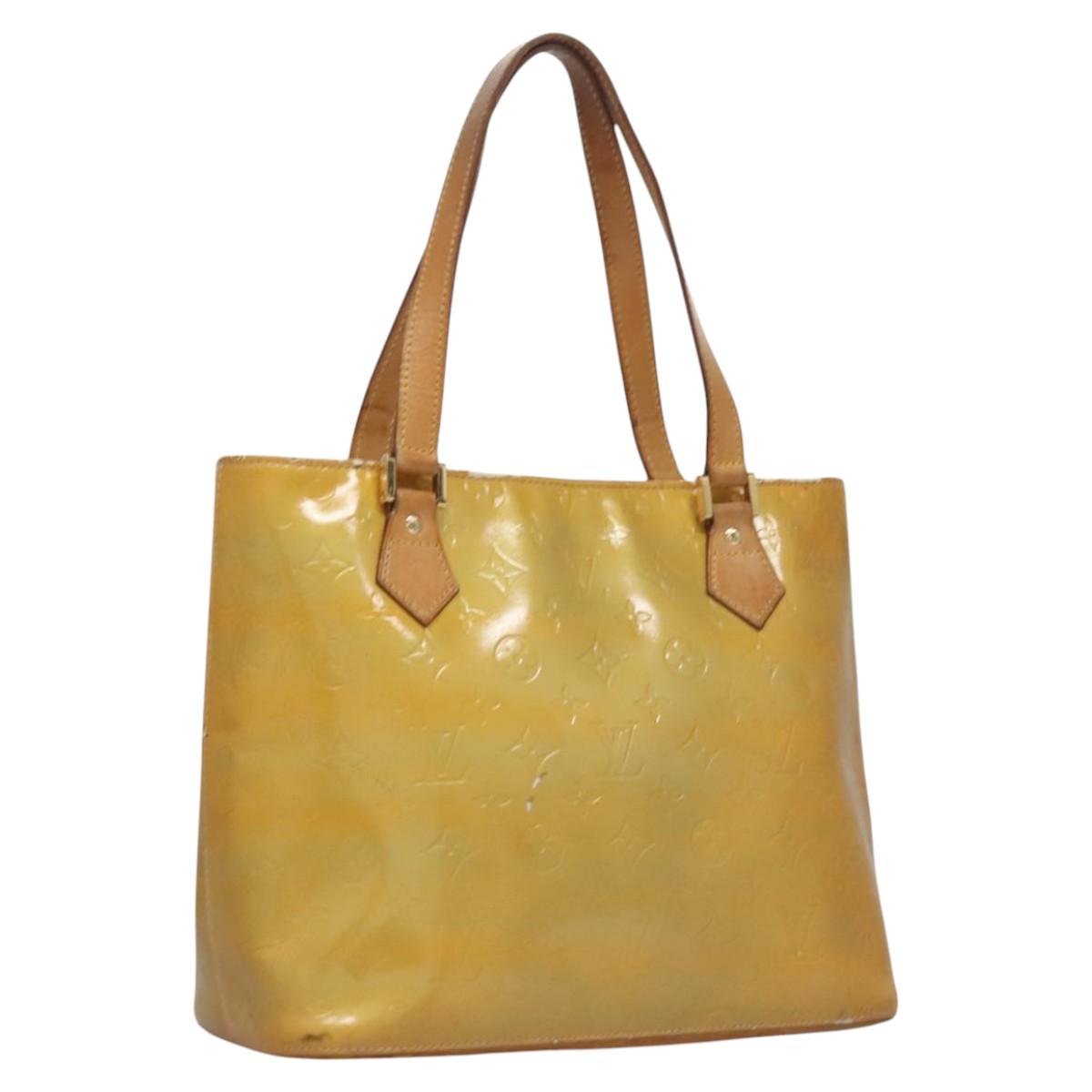 LOUIS VUITTON Monogram Vernis Houston Hand Bag Gris M91053 LV Auth EC730