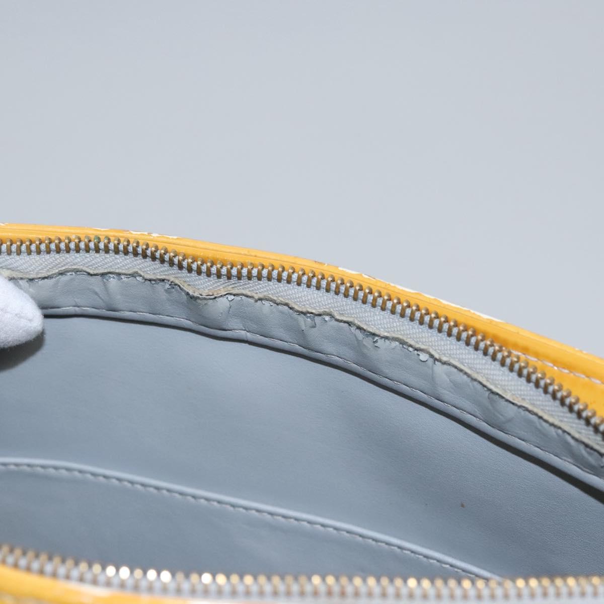 LOUIS VUITTON Monogram Vernis Houston Hand Bag Gris M91053 LV Auth EC730