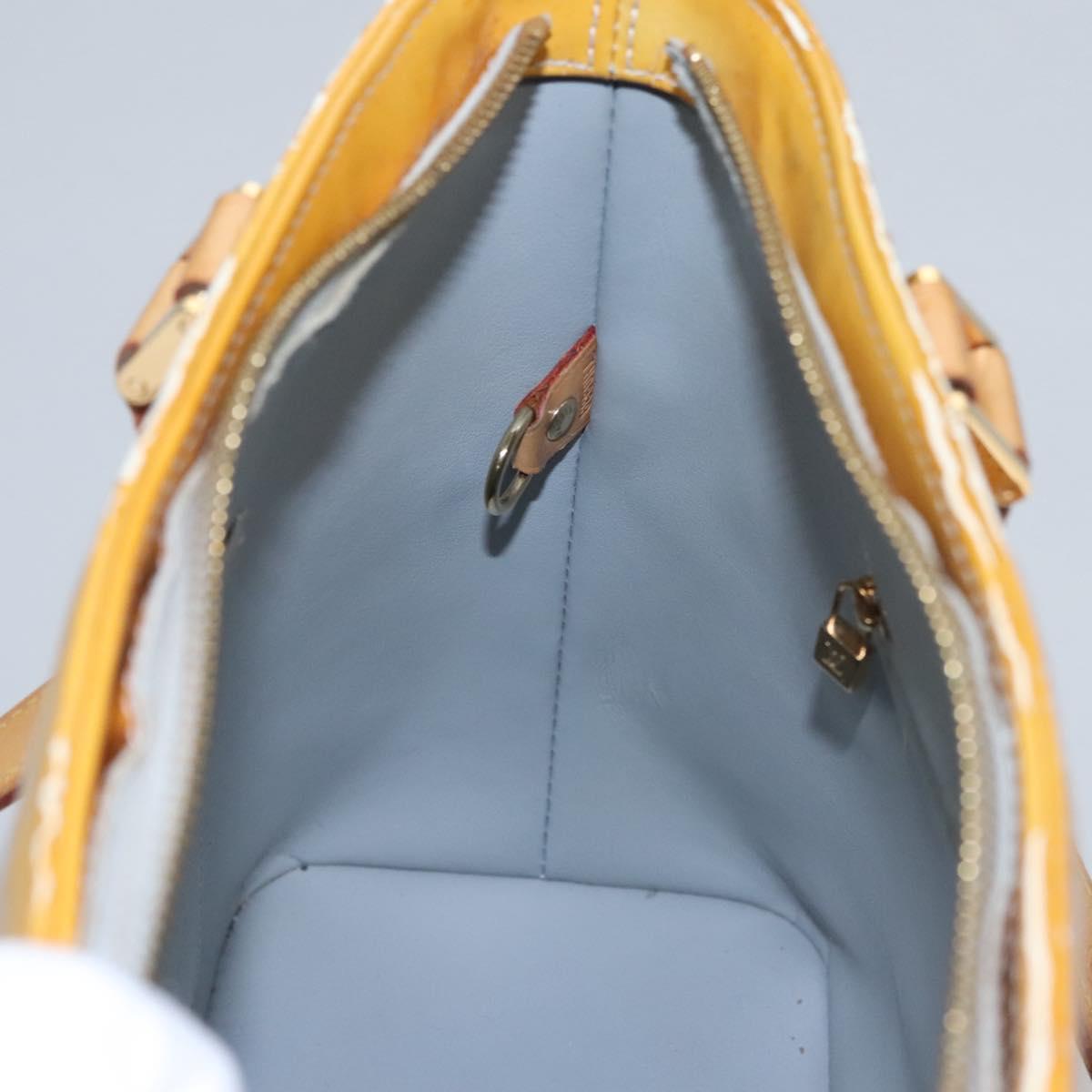 LOUIS VUITTON Monogram Vernis Houston Hand Bag Gris M91053 LV Auth EC730