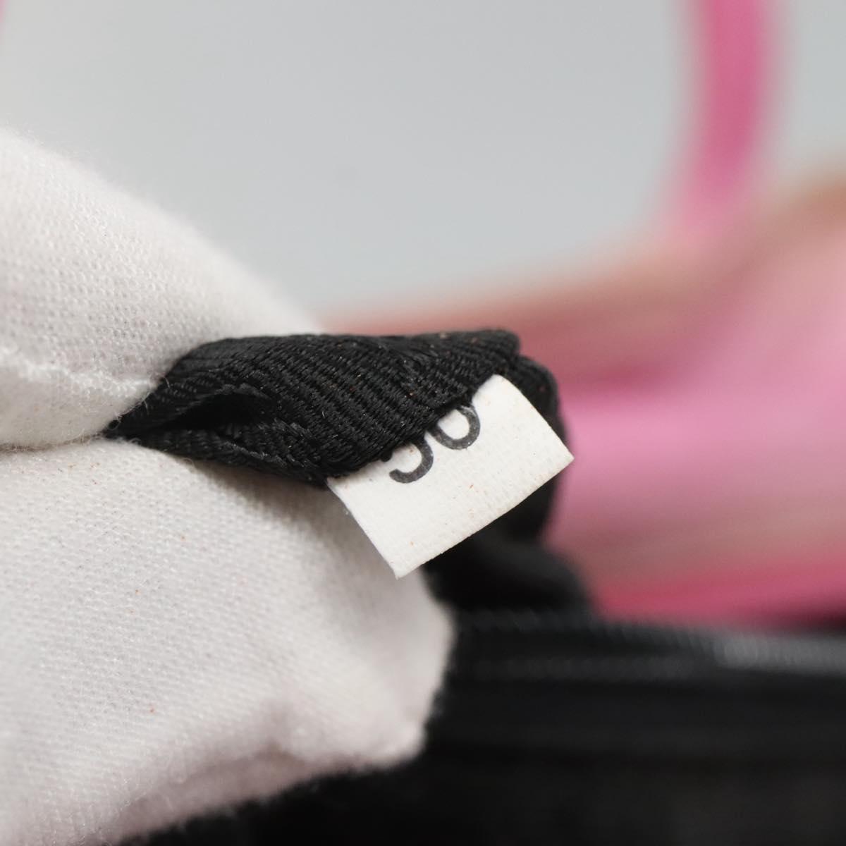 PRADA Tote Bag Nylon Pink Silver Auth EC753