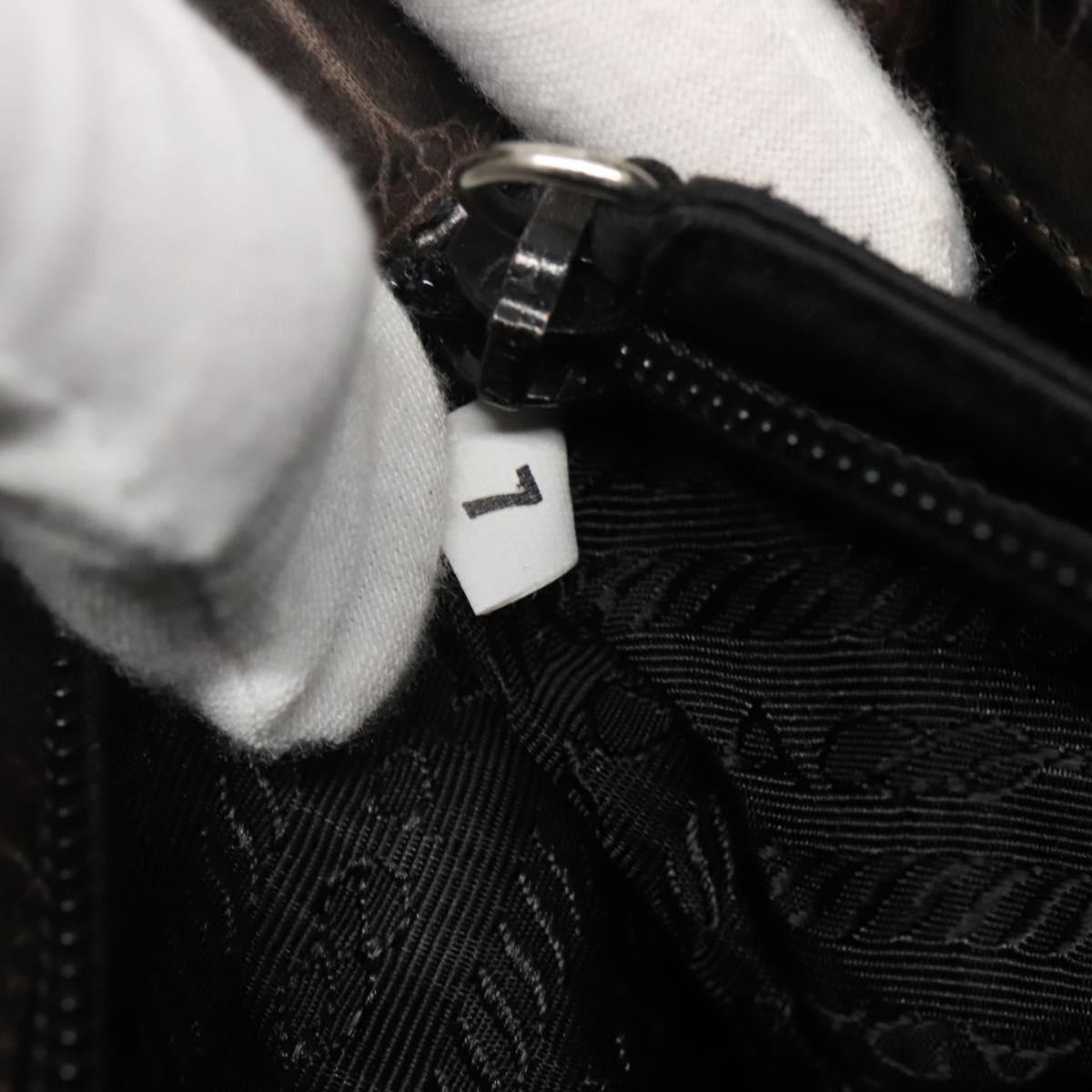 PRADA Shoulder Bag Nylon Green Silver Auth EC761