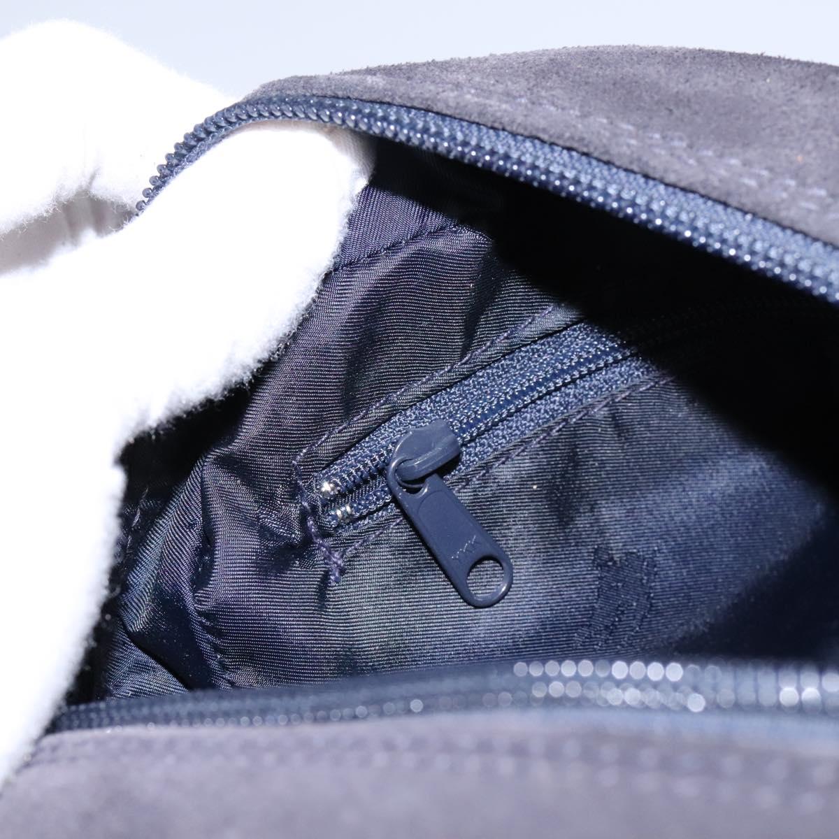 Burberrys Nova Check Shoulder Bag Canvas Navy Gold Auth EC762