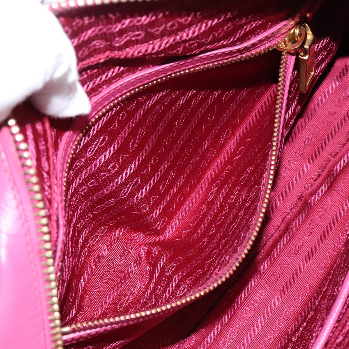 PRADA Hand Bag Safiano leather 2way Pink Gold Auth EC766V