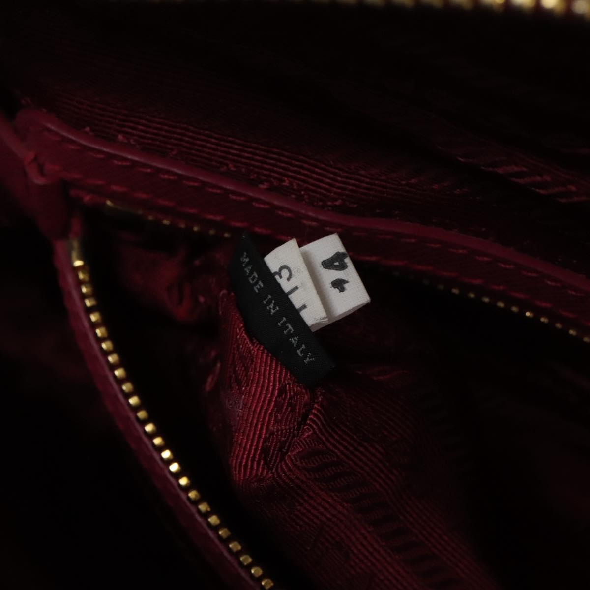 PRADA Hand Bag Safiano leather 2way Pink Gold Auth EC766V