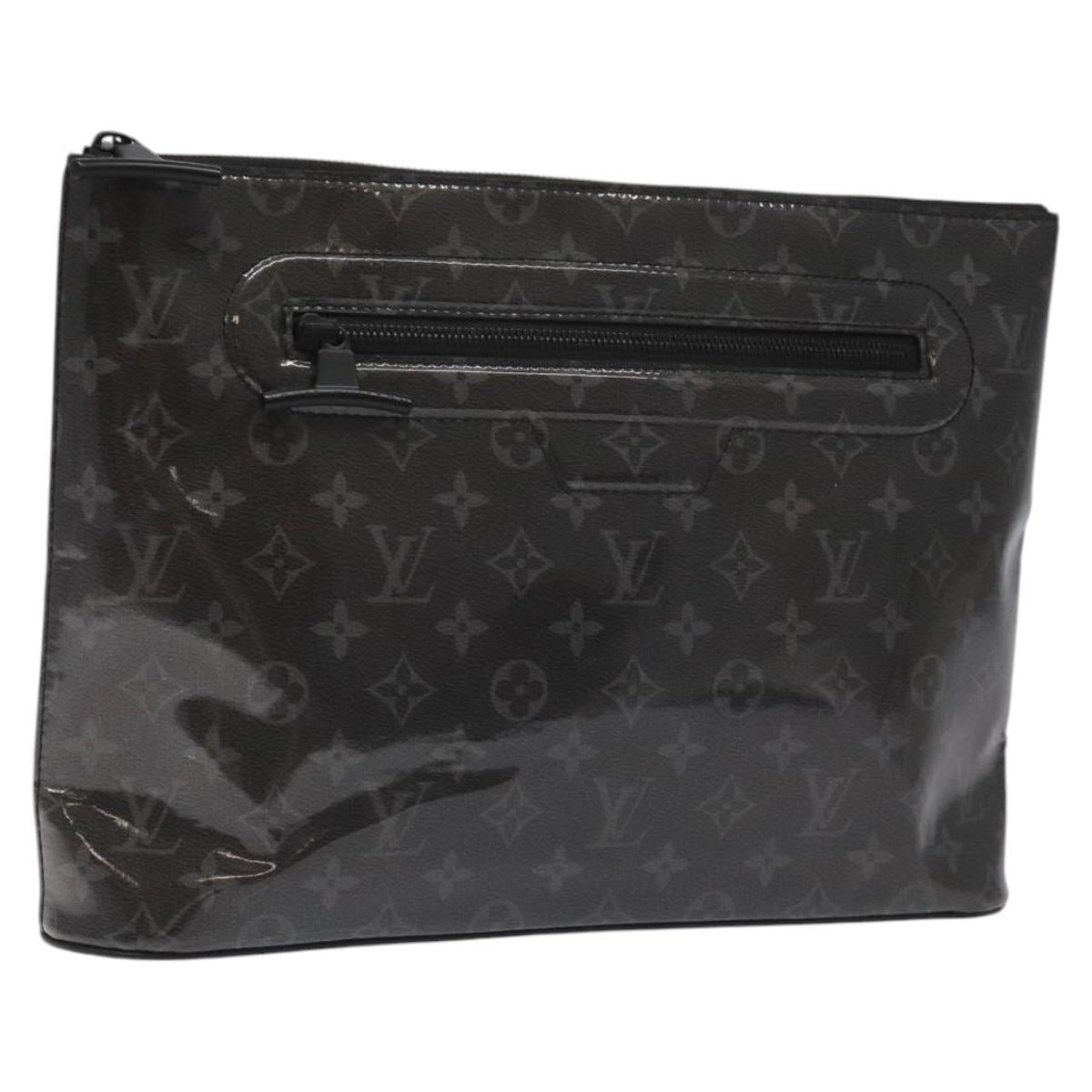 LOUIS VUITTON Eclipse Glaze Pochette Cosmos Clutch Bag M63373 LV Auth EC777