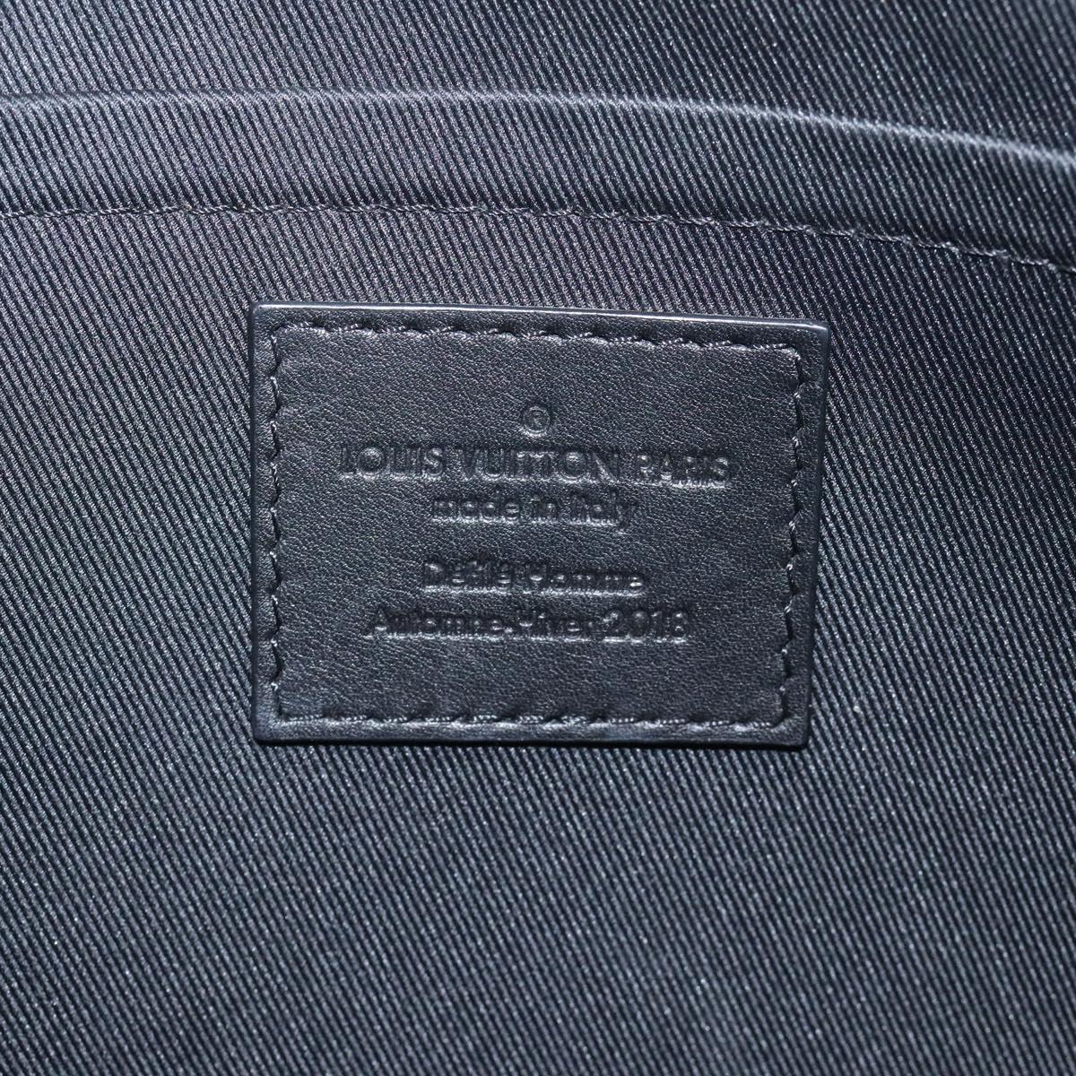 LOUIS VUITTON Eclipse Glaze Pochette Cosmos Clutch Bag M63373 LV Auth EC777