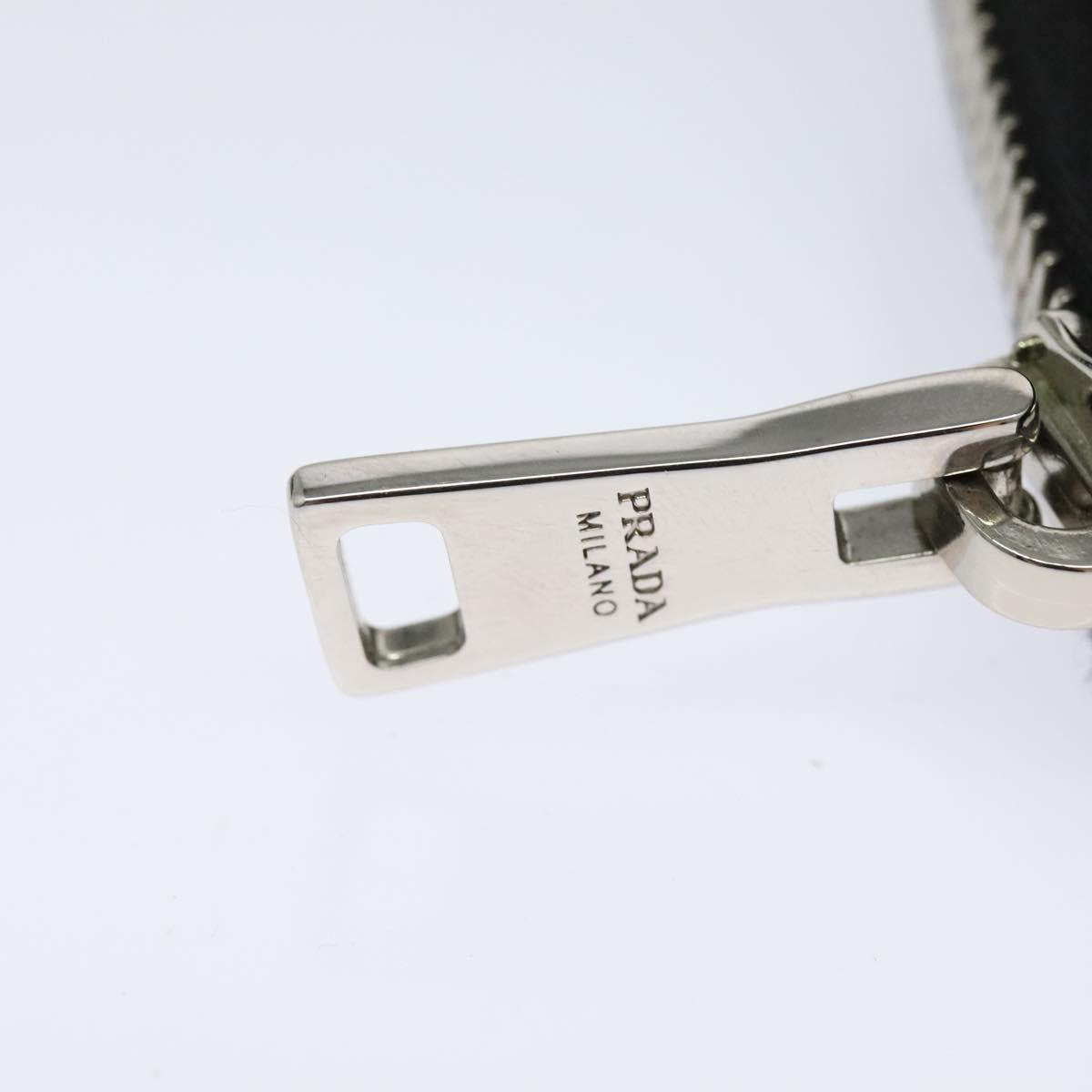 PRADA Chain Shoulder Bag Leather Black Auth EC795V