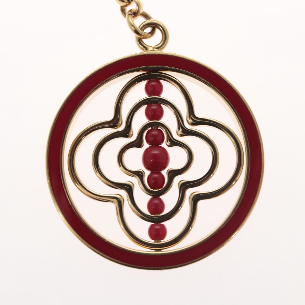 LOUIS VUITTON Fully Flower Charm metal Red Gold M67128 LV Auth EC797