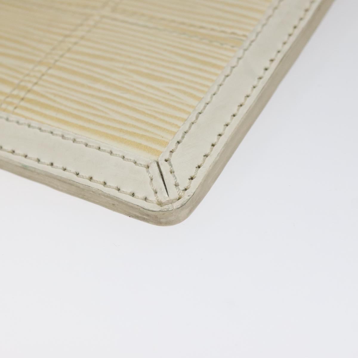 LOUIS VUITTON Epi Stretch Delmonico Pouch Cream M54603 LV Auth EC848