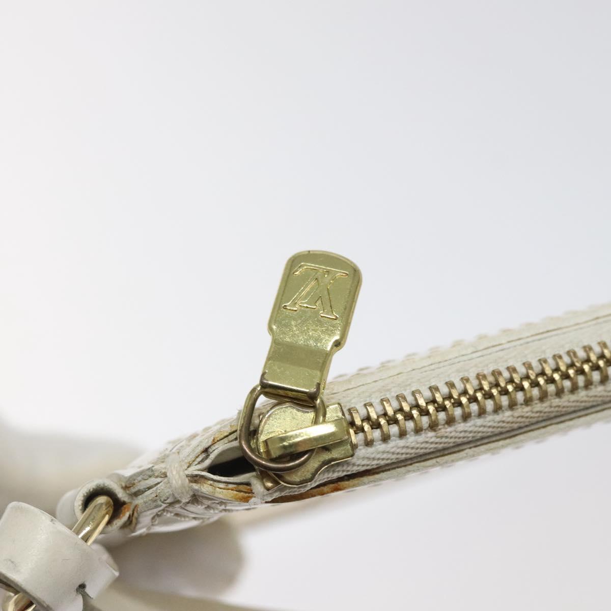 LOUIS VUITTON Epi Stretch Delmonico Pouch Cream M54603 LV Auth EC848