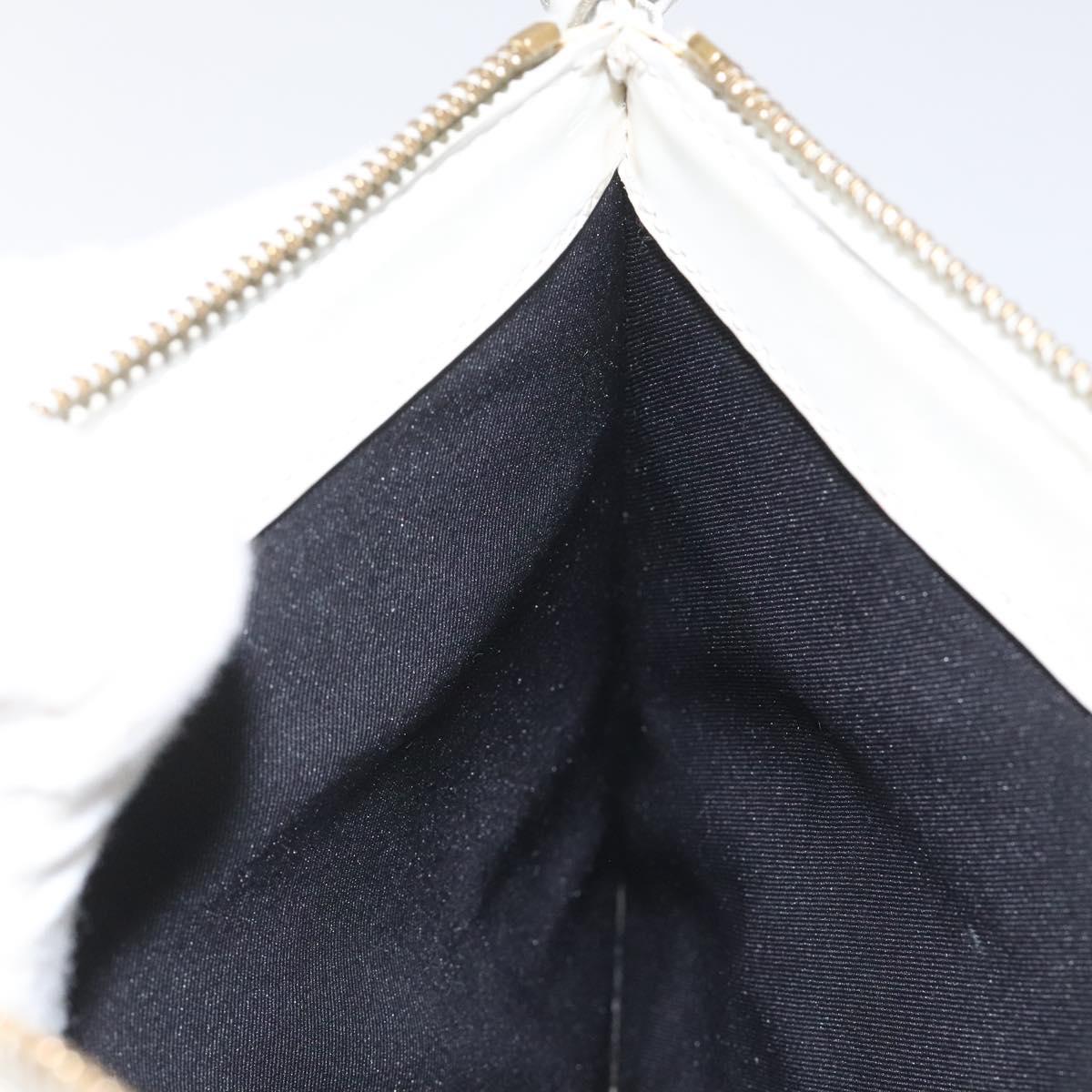 LOUIS VUITTON Epi Stretch Delmonico Pouch Cream M54603 LV Auth EC848