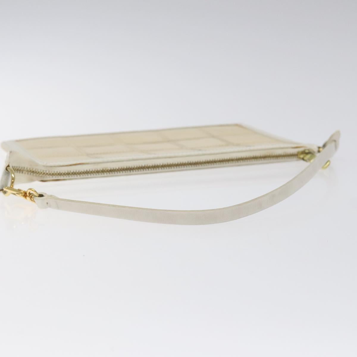 LOUIS VUITTON Epi Stretch Delmonico Pouch Cream M54603 LV Auth EC848