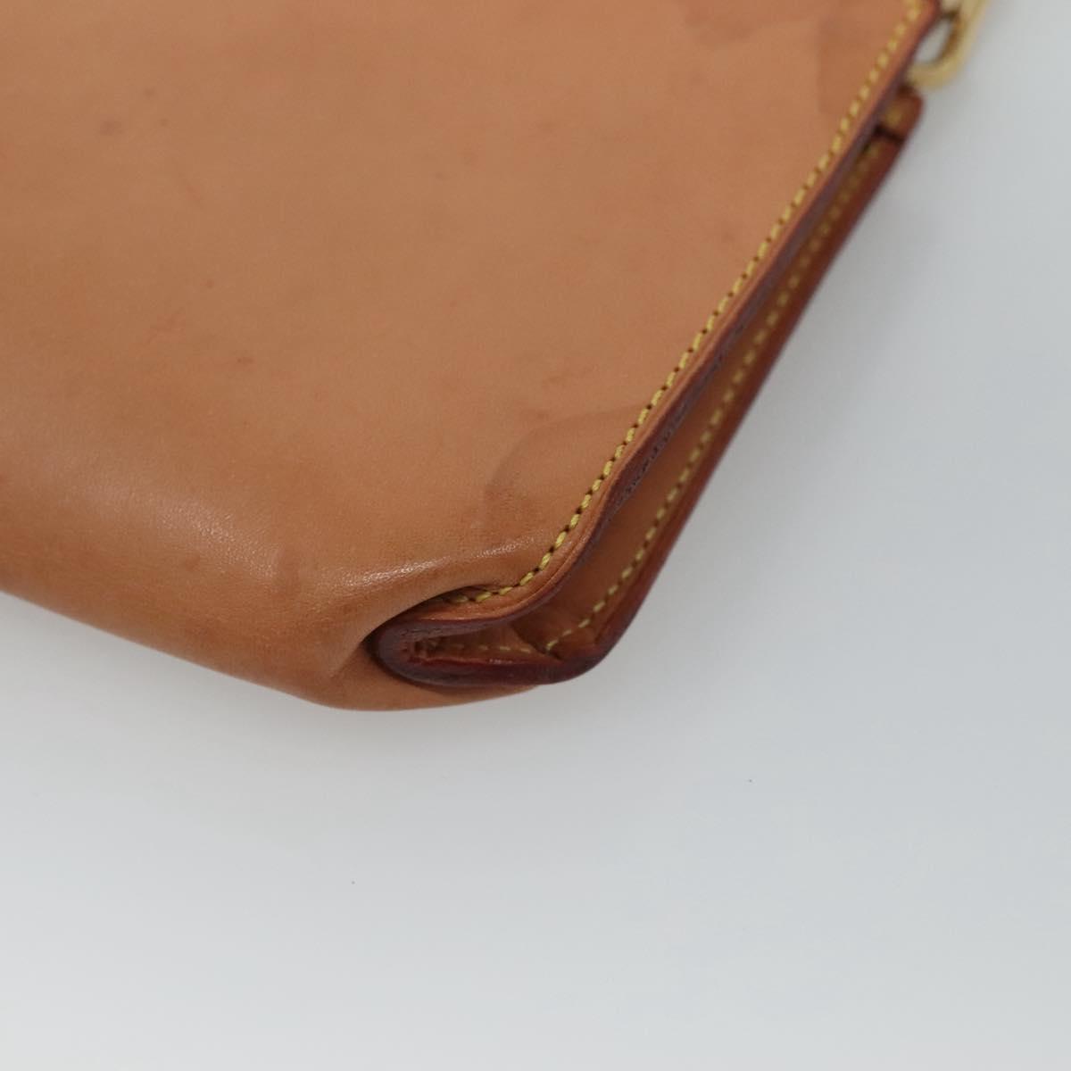 LOUIS VUITTON Nomad Cabas Ambre PM Pouch Leather Beige M92502 LV Auth EC849V