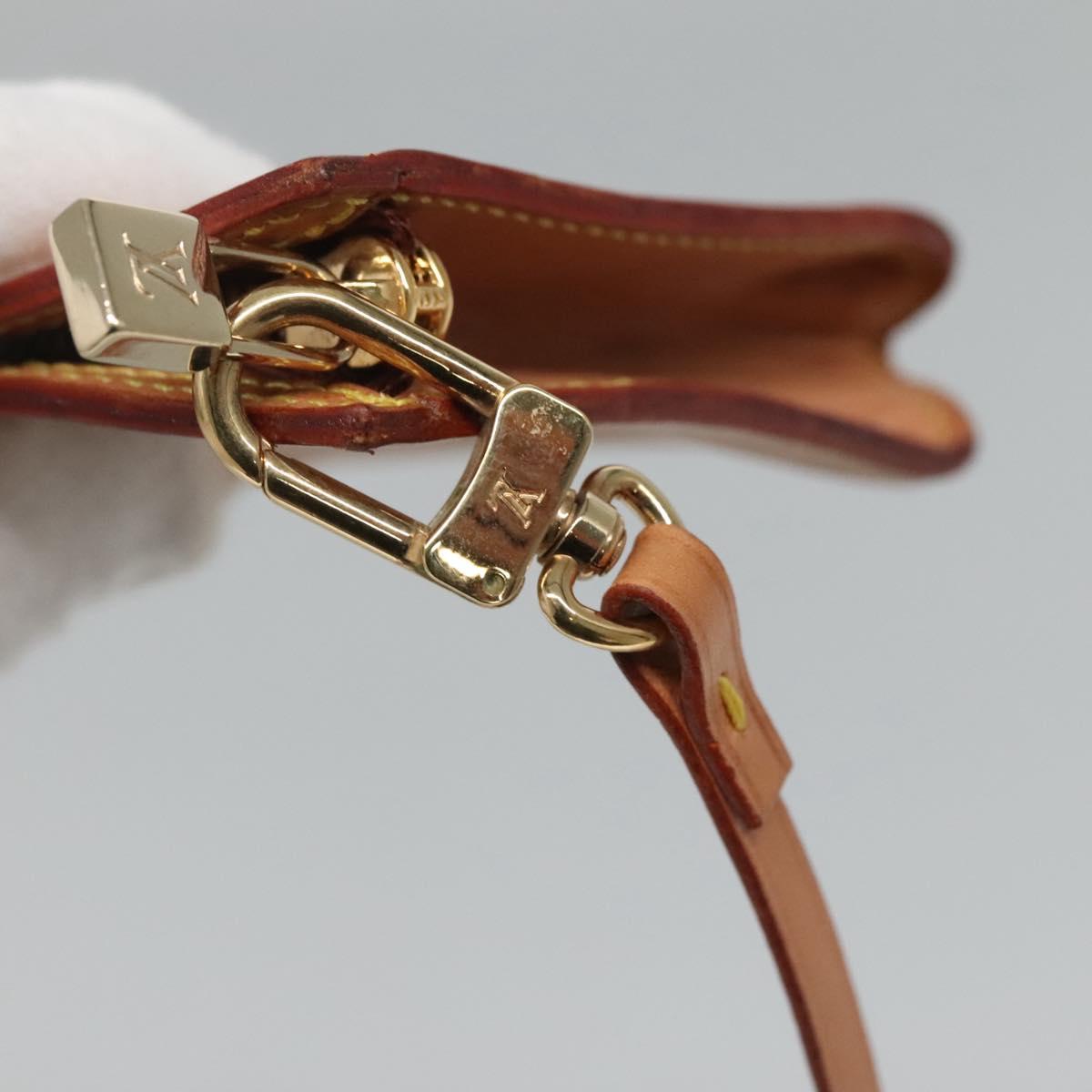 LOUIS VUITTON Nomad Cabas Ambre PM Pouch Leather Beige M92502 LV Auth EC849V