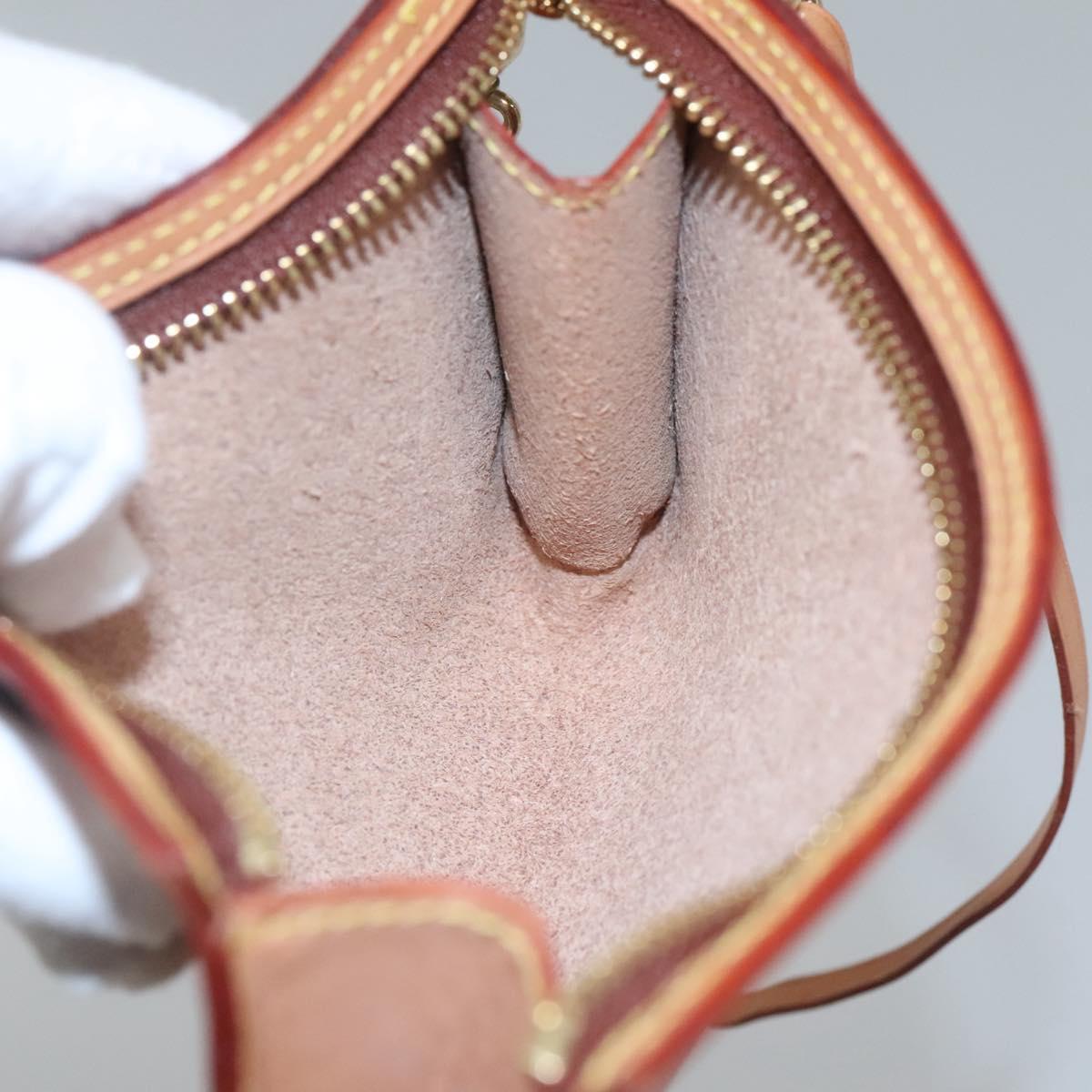 LOUIS VUITTON Nomad Cabas Ambre PM Pouch Leather Beige M92502 LV Auth EC849V