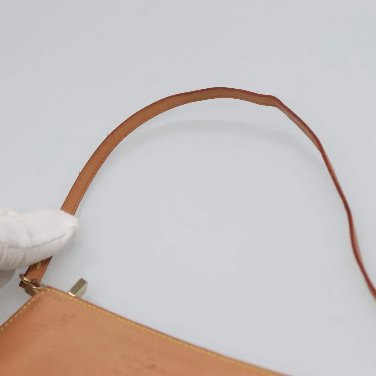 LOUIS VUITTON Nomad Cabas Ambre PM Pouch Leather Beige M92502 LV Auth EC849V