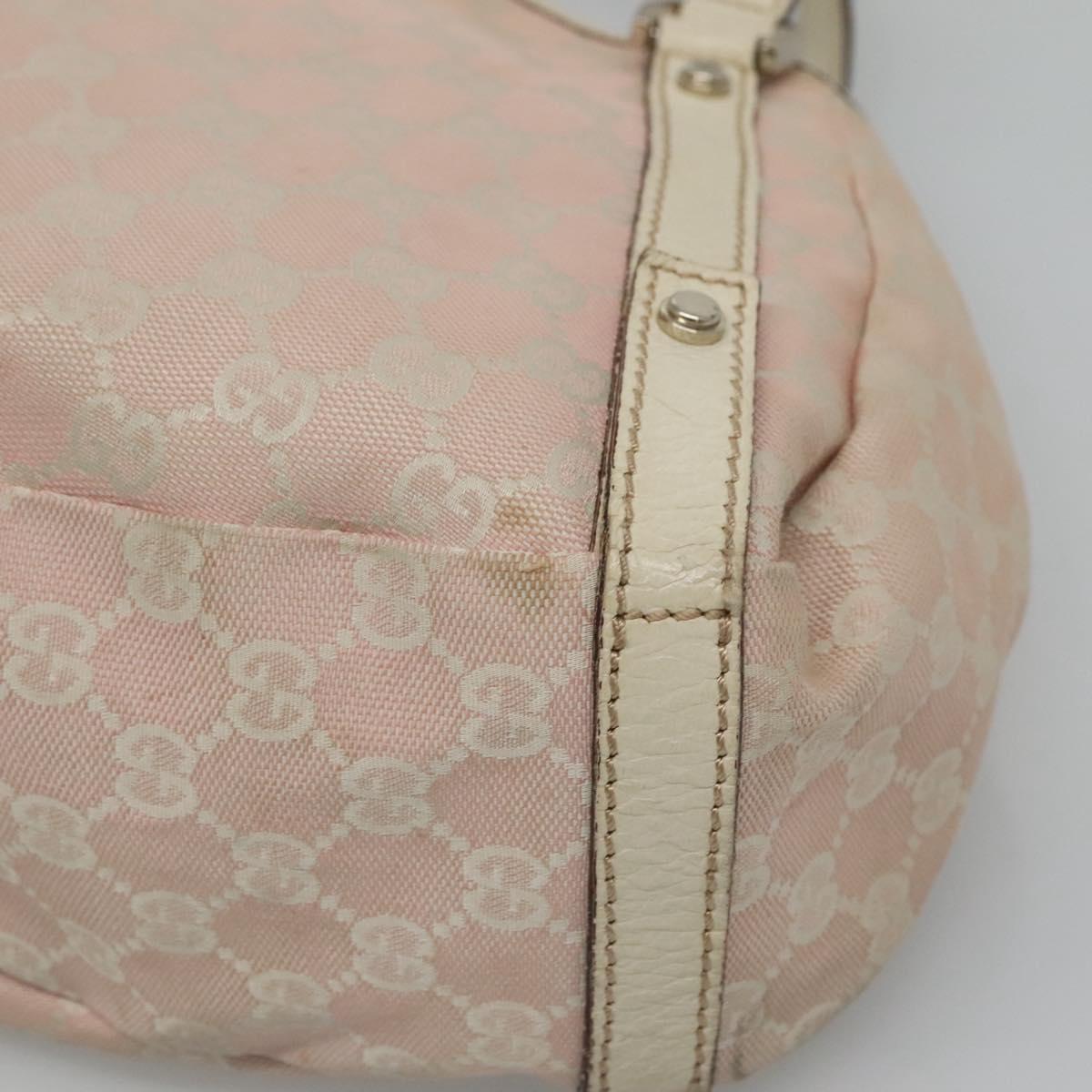 GUCCI GG Canvas Abbey Tote Bag Pink Gold 130736 Auth EC853
