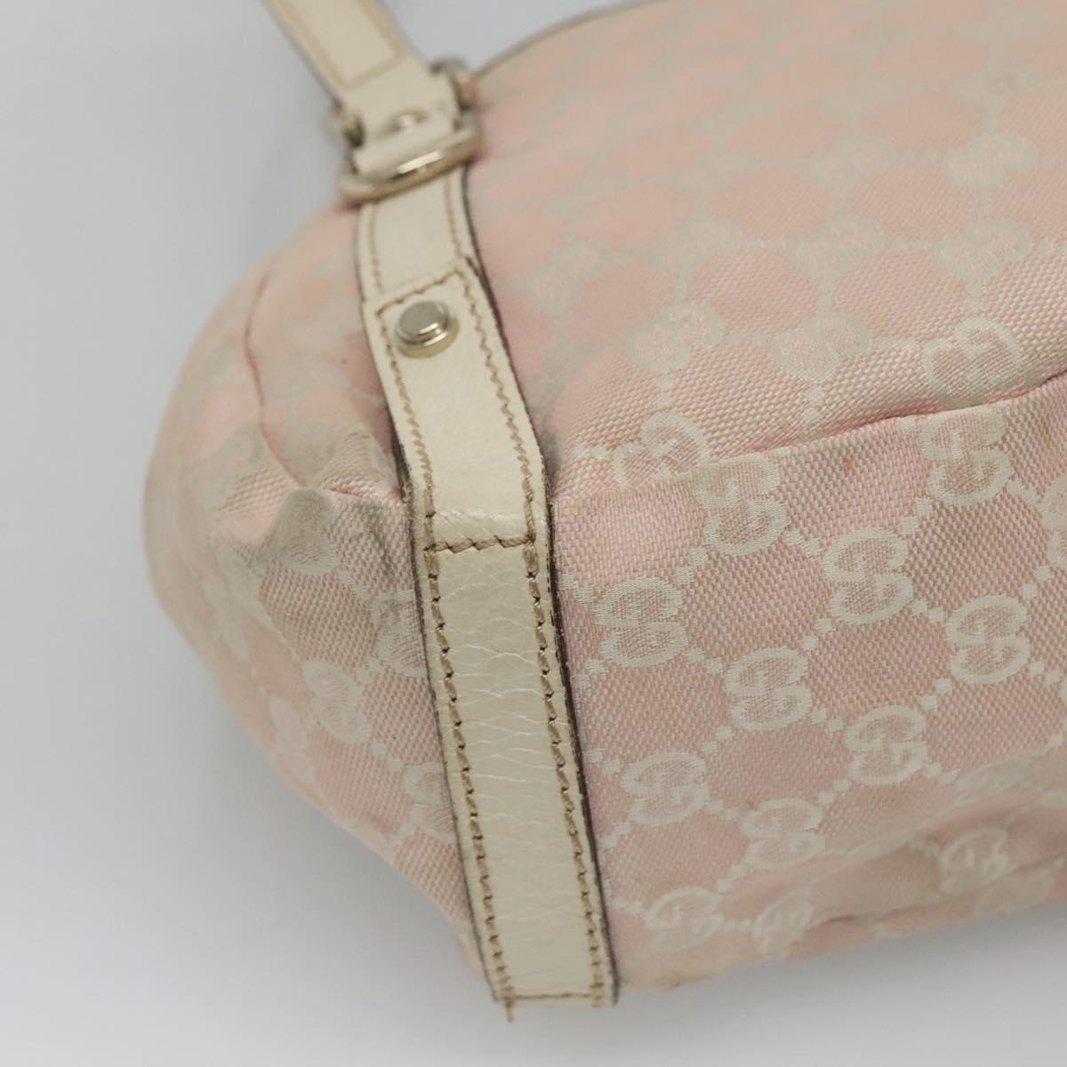 GUCCI GG Canvas Abbey Tote Bag Pink Gold 130736 Auth EC853