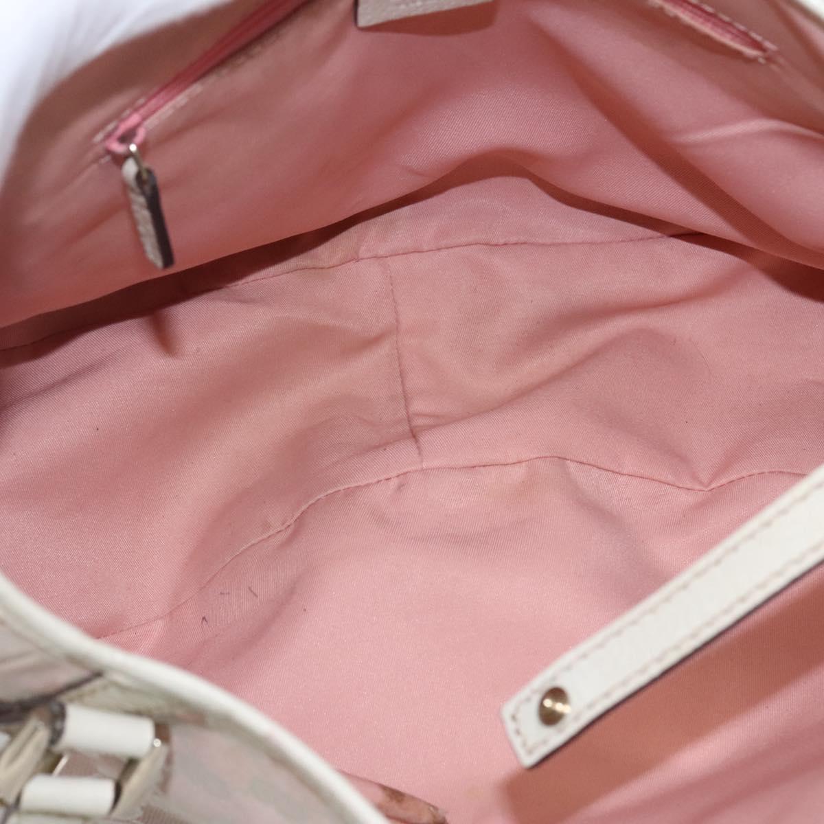 GUCCI GG Canvas Abbey Tote Bag Pink Gold 130736 Auth EC853