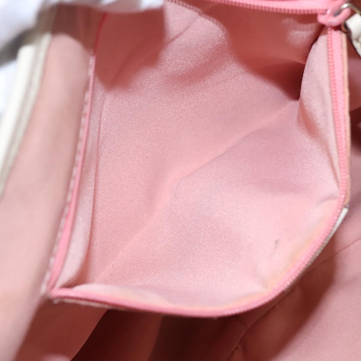 GUCCI GG Canvas Abbey Tote Bag Pink Gold 130736 Auth EC853