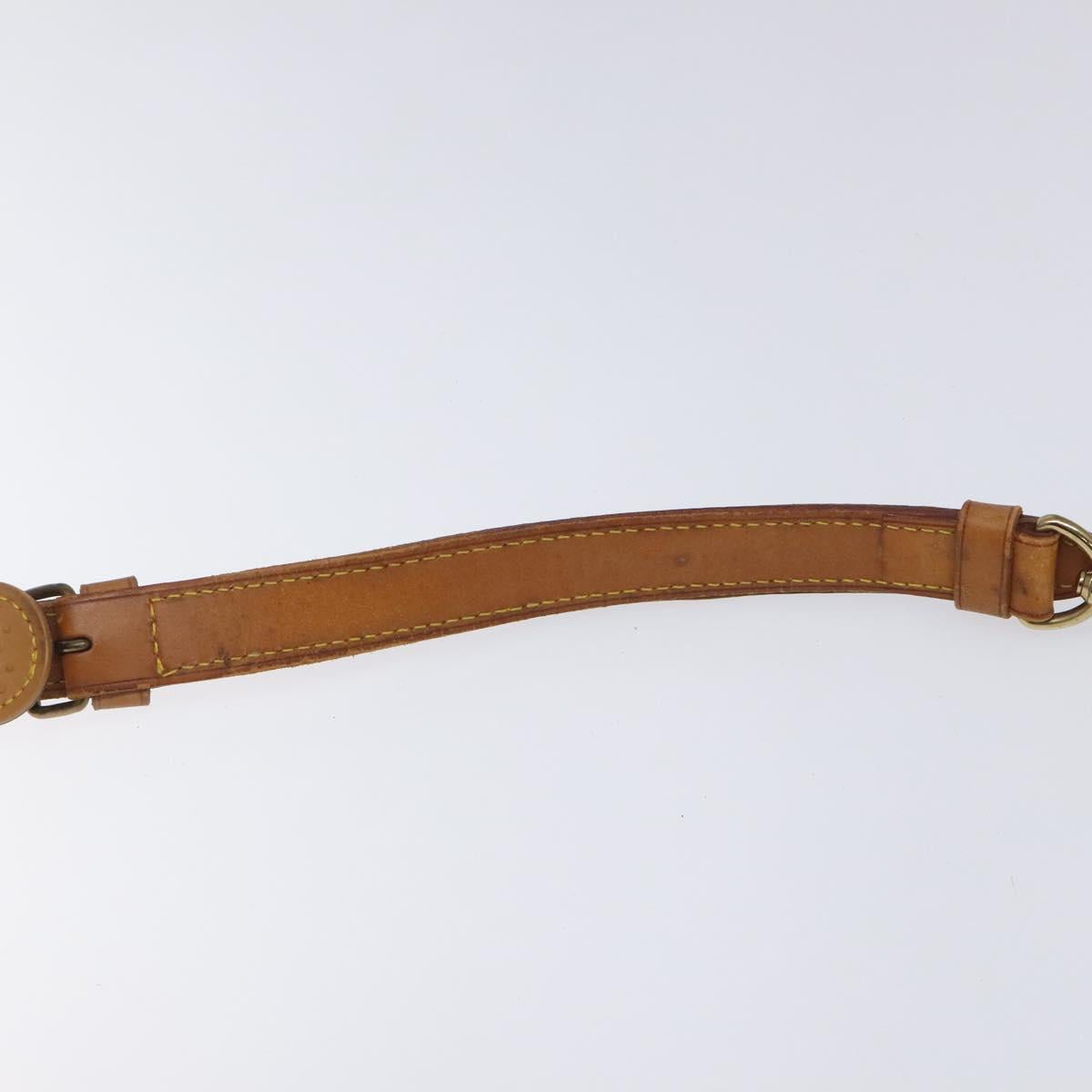 LOUIS VUITTON Adjustable Shoulder Strap Leather 31.1""-38.2"" Beige Auth EC854