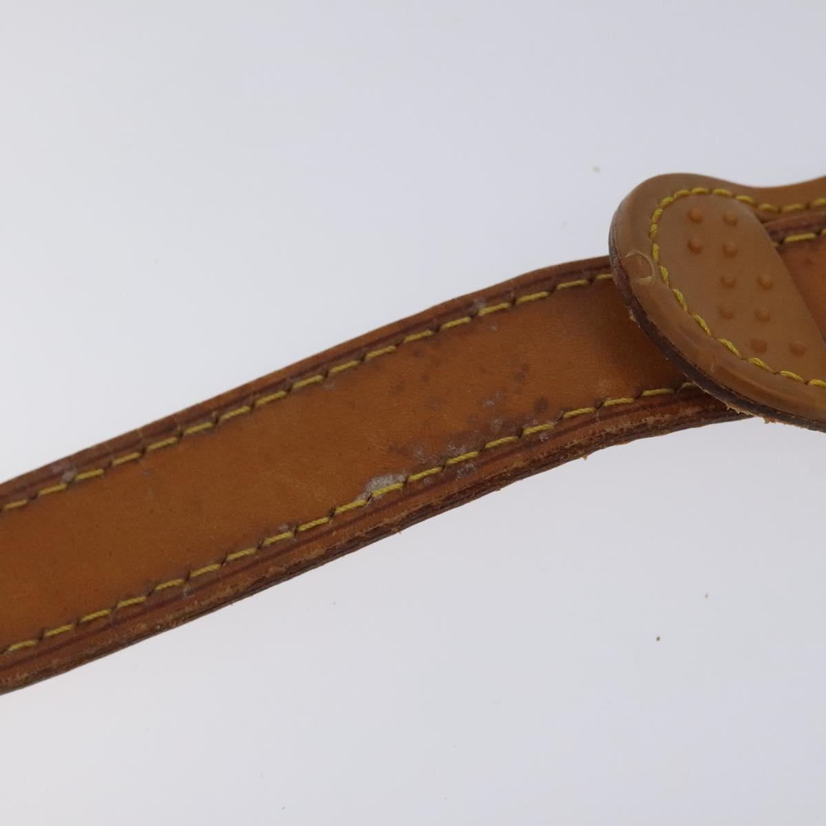 LOUIS VUITTON Adjustable Shoulder Strap Leather 31.1""-38.2"" Beige Auth EC854