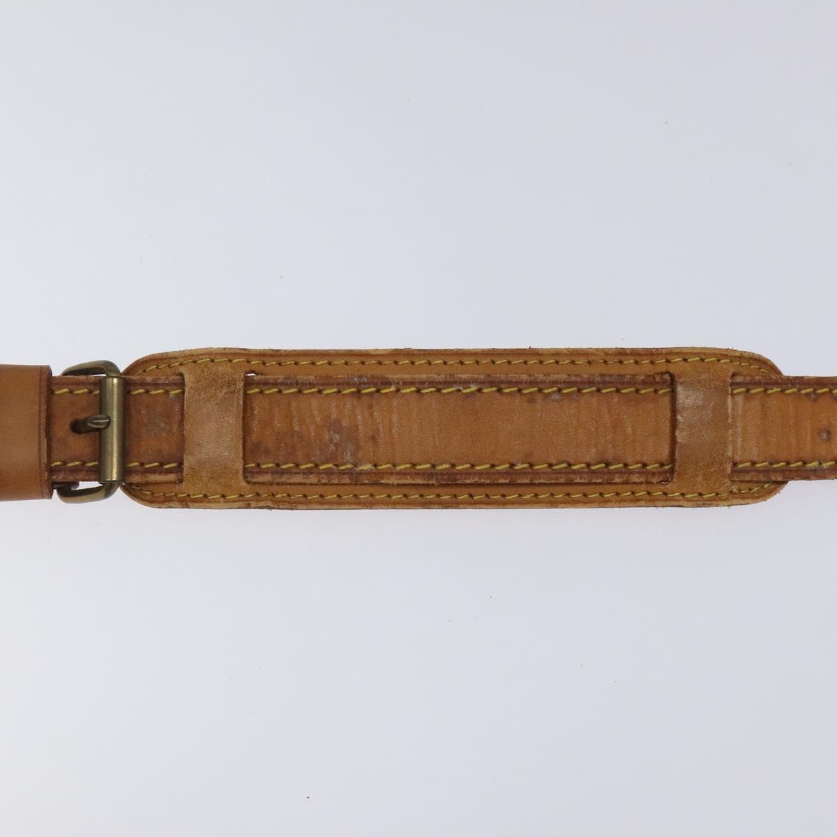 LOUIS VUITTON Adjustable Shoulder Strap Leather 31.1""-38.2"" Beige Auth EC854