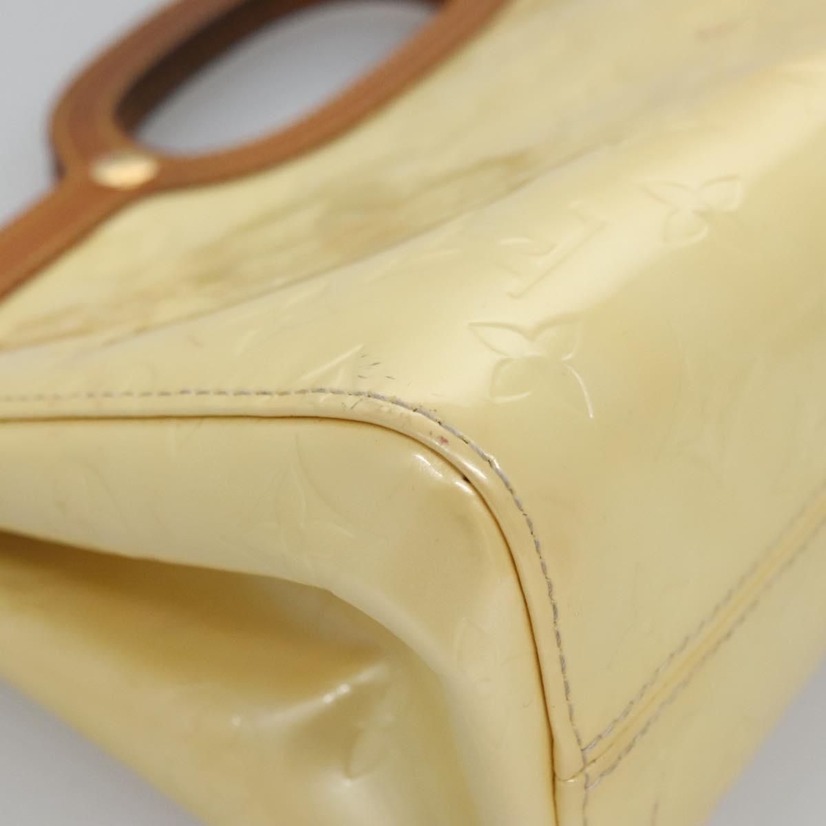 LOUIS VUITTON Monogram Vernis Roxbury Drive Hand Bag Perle M91374 LV Auth EC862