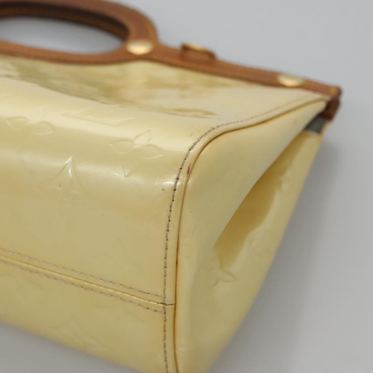 LOUIS VUITTON Monogram Vernis Roxbury Drive Hand Bag Perle M91374 LV Auth EC862