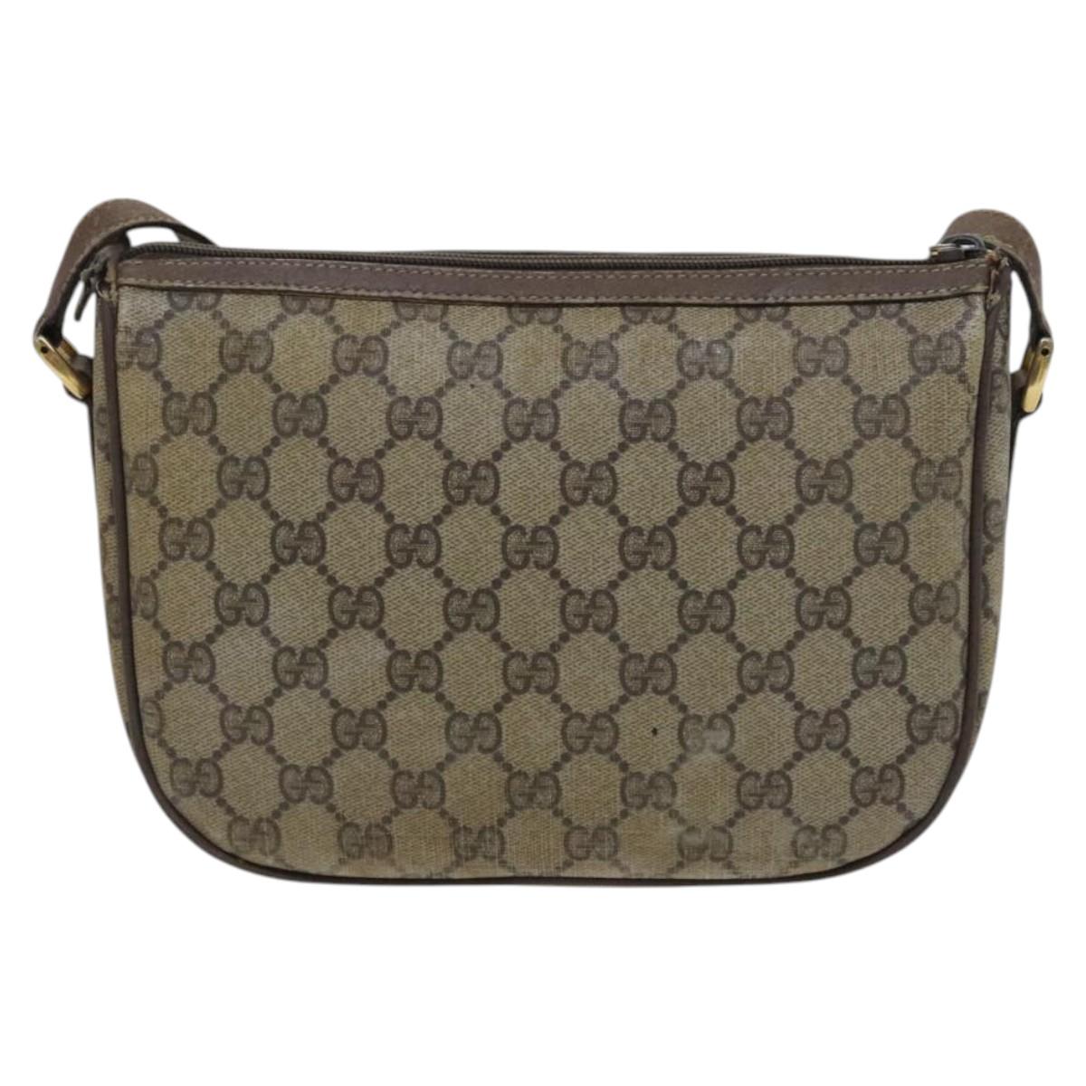 GUCCI GG Supreme Web Sherry Line Bag PVC Beige Green Red 89 02 032 Auth EC919