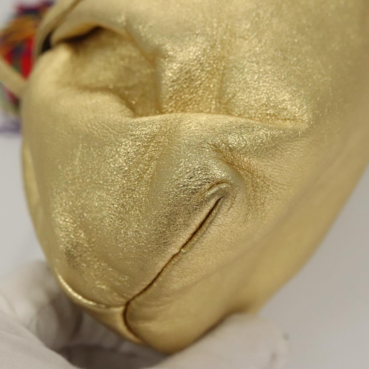 LOEWE Shoulder Bag Leather Gold Tone Auth EC925