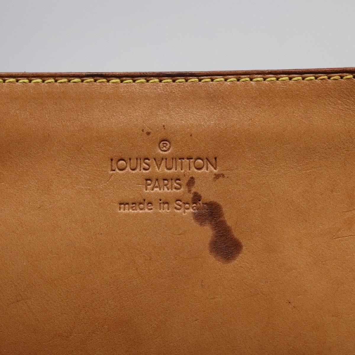 LOUIS VUITTON Nomad Cabas Ambre PM Pouch Leather Beige M92502 LV Auth EC928
