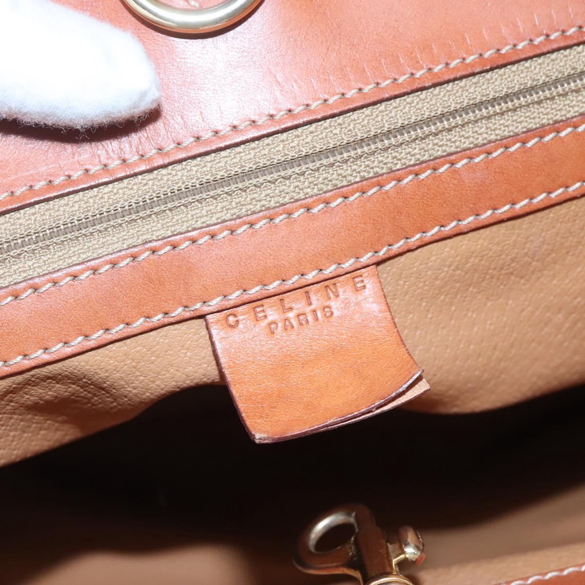 CELINE Macadam Canvas Tote Bag PVC Leather Brown Auth EC931