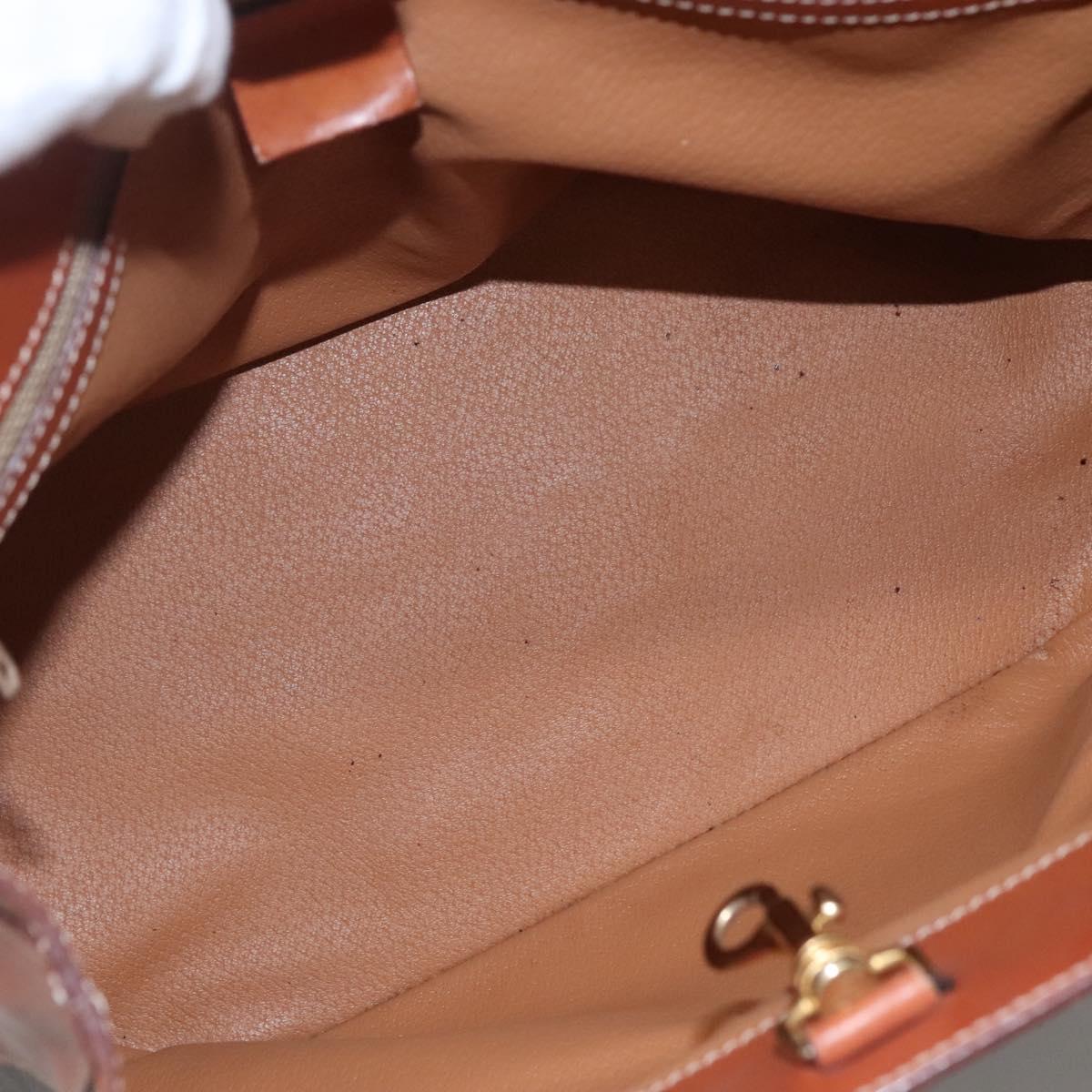 CELINE Macadam Canvas Tote Bag PVC Leather Brown Auth EC931