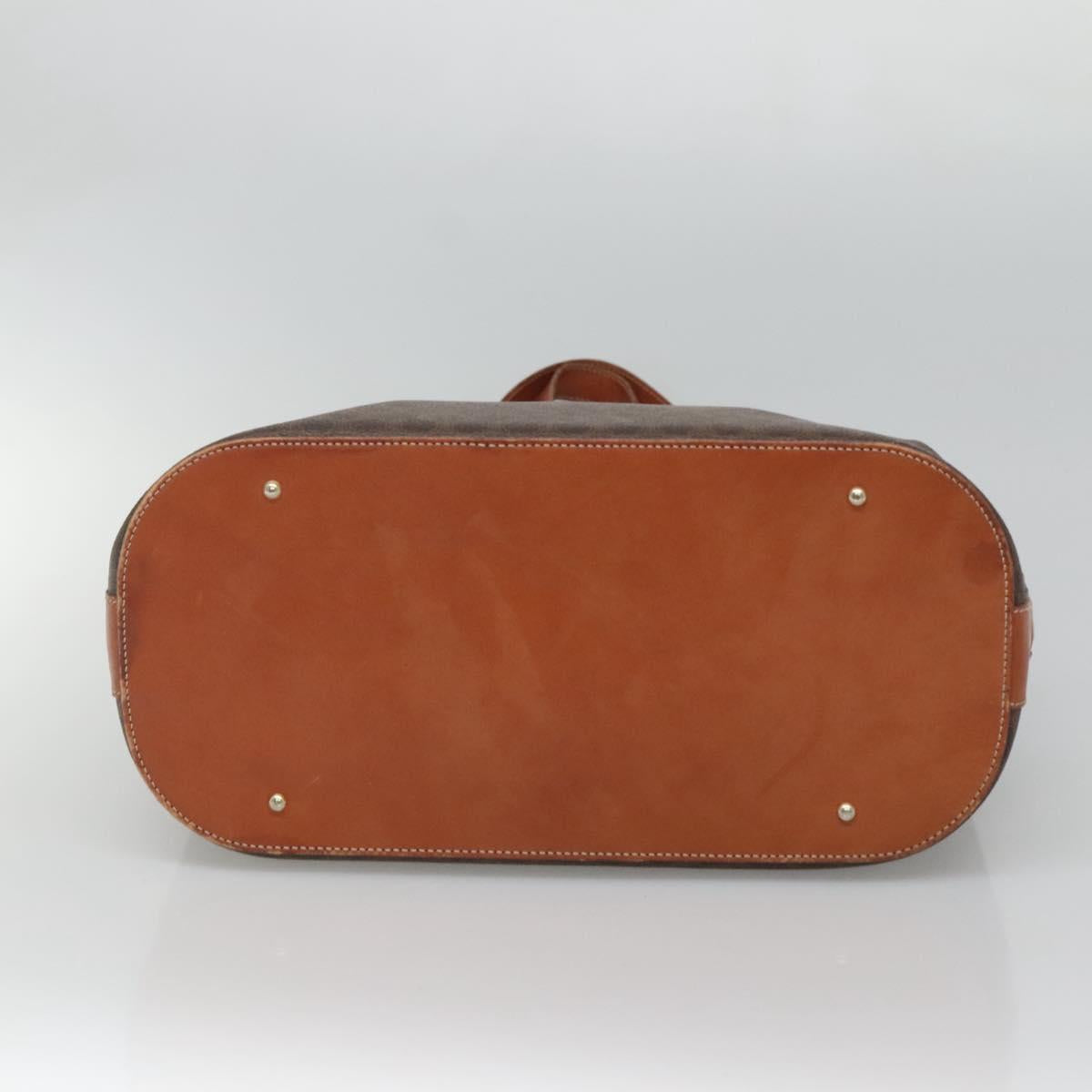 CELINE Macadam Canvas Tote Bag PVC Leather Brown Auth EC931