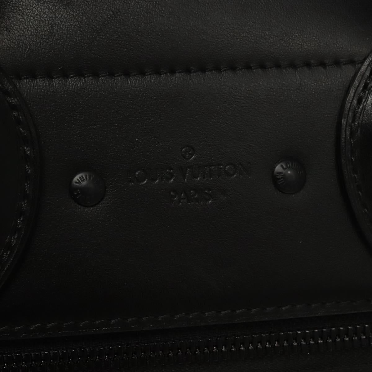 LOUIS VUITTON Taiga Steamer PM Hand Bag Black M30339 LV Auth EC951A