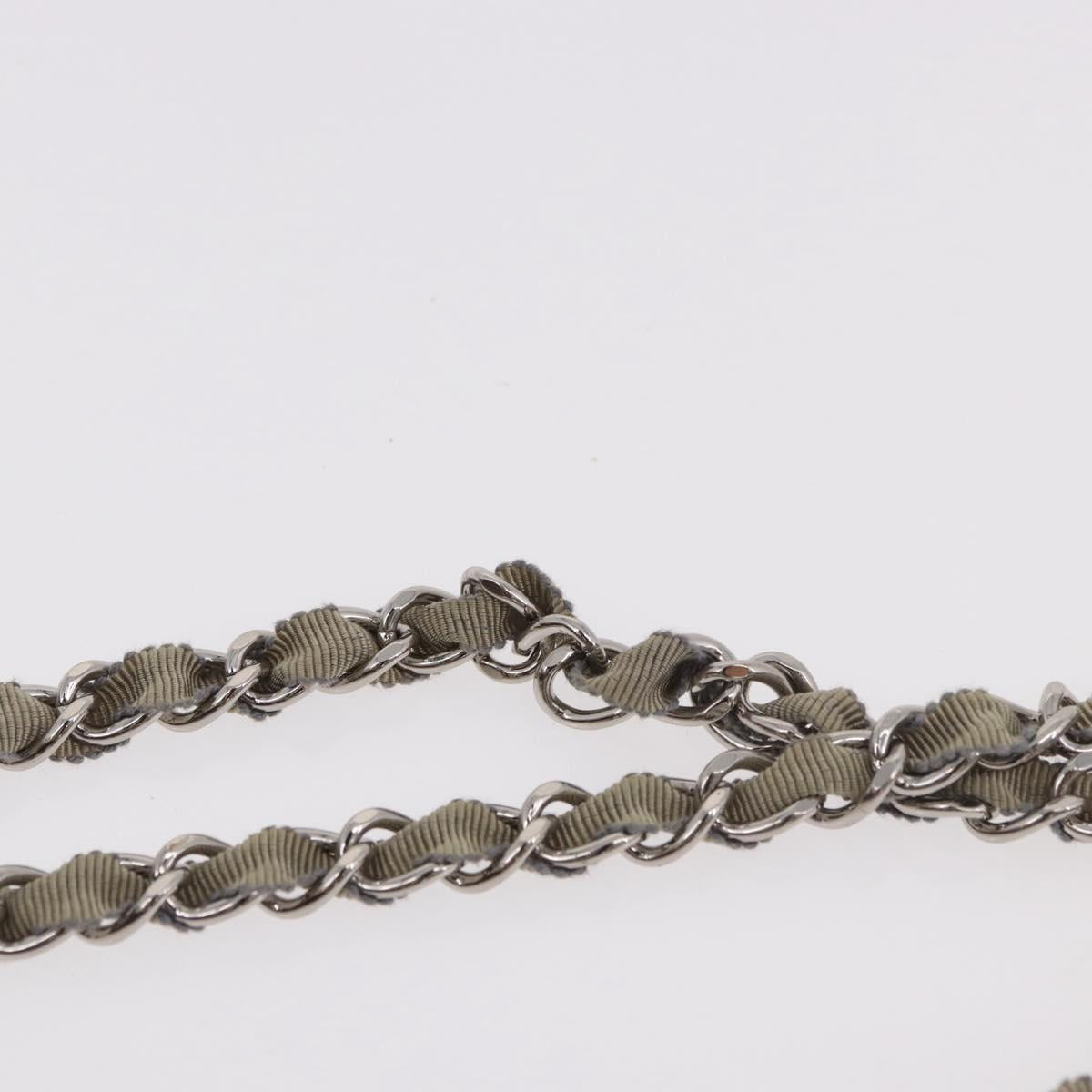 CHANEL Chain Tote Bag Patent leather Beige CC Auth EC956