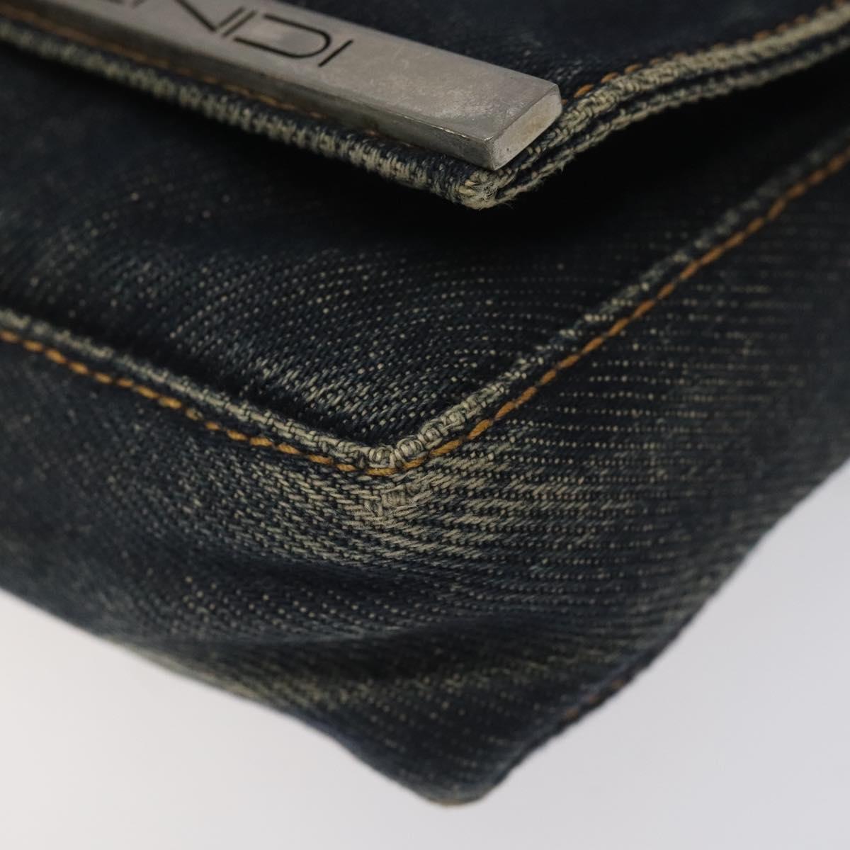 FENDI Shoulder Bag Denim Navy Auth EC962