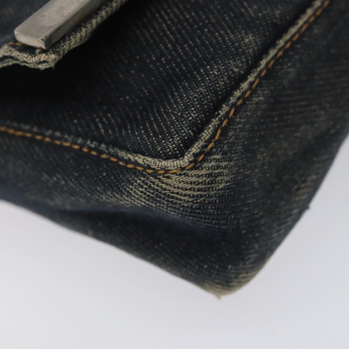 FENDI Shoulder Bag Denim Navy Auth EC962