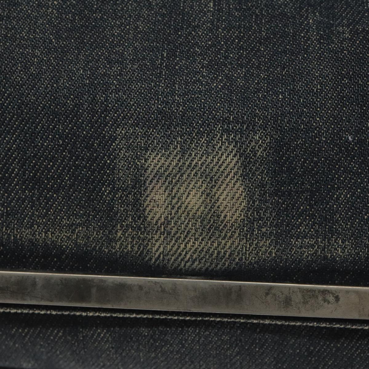 FENDI Shoulder Bag Denim Navy Auth EC962