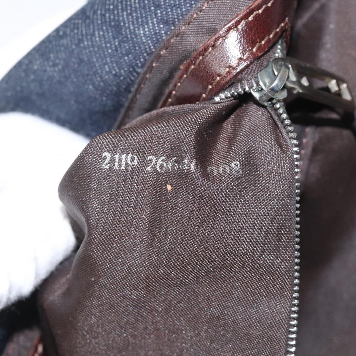 FENDI Shoulder Bag Denim Navy Auth EC962