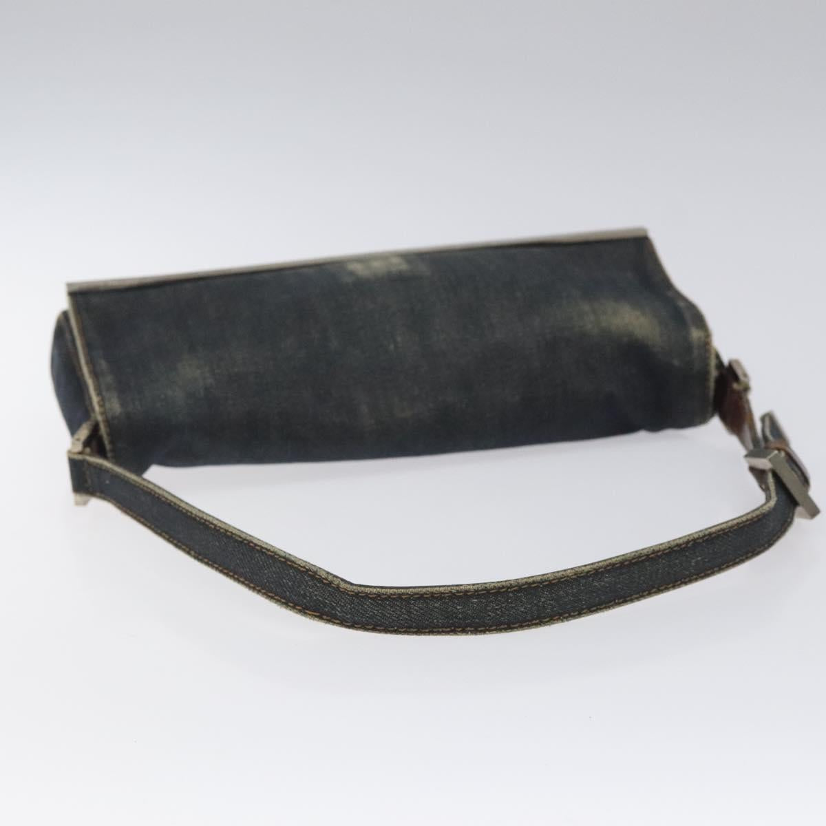 FENDI Shoulder Bag Denim Navy Auth EC962