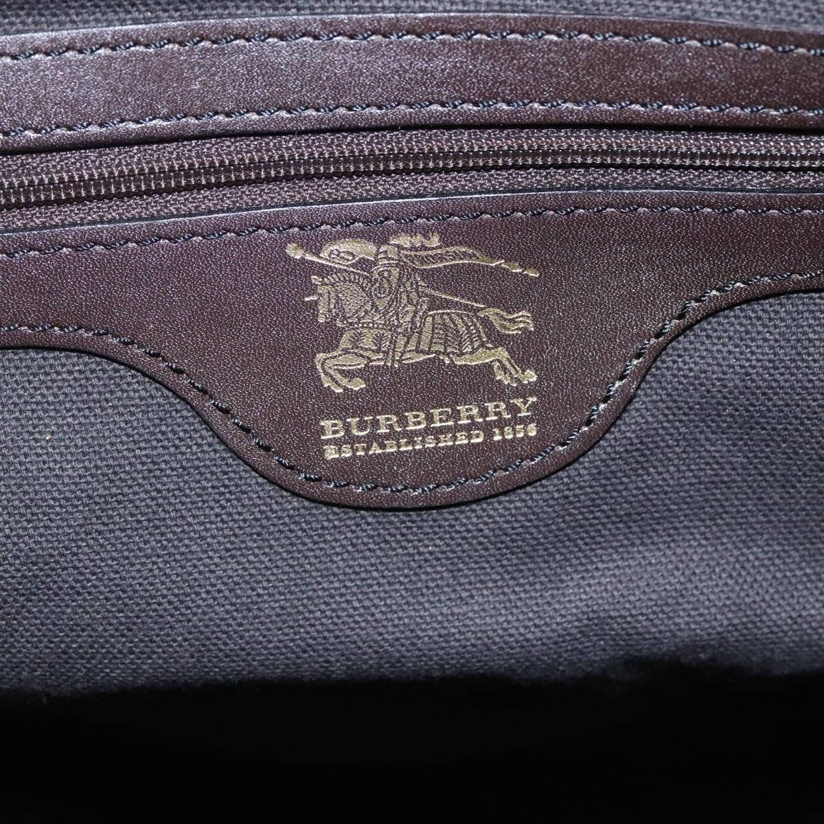 BURBERRY Nova Check Tote Bag PVC Beige Auth EC994