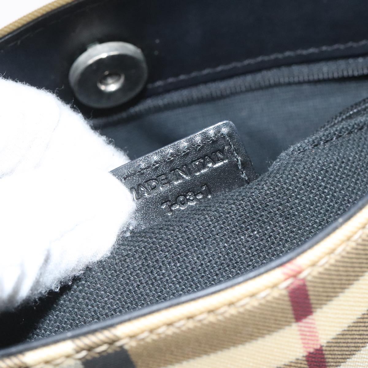 BURBERRY Nova Check Tote Bag PVC Beige Auth EC998