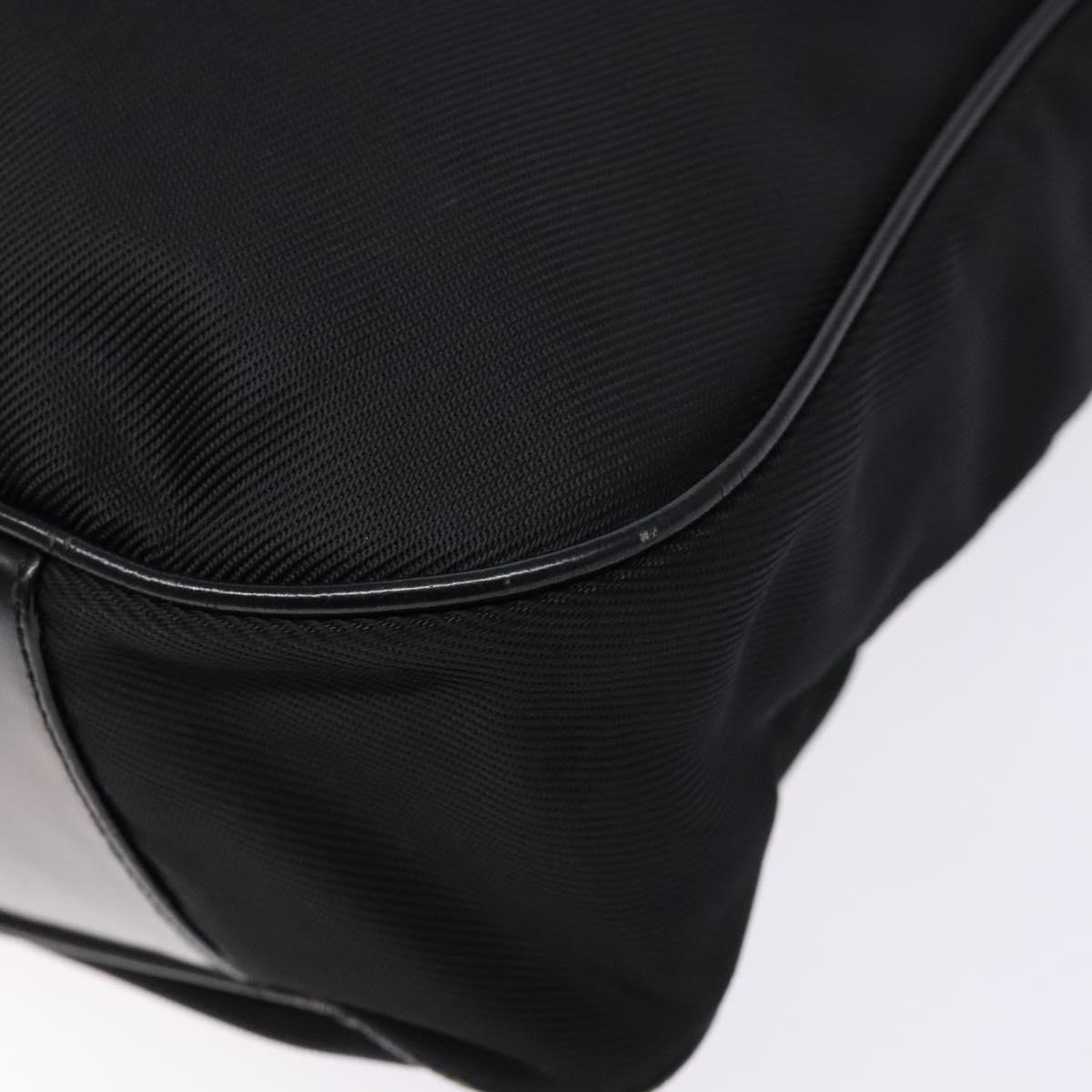 GUCCI Bamboo Hand Bag Nylon Black Silver 001 3754 1577 Auth ep10001